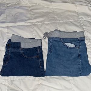 Two pairs of Jeans (One par of DARK BLUE JEANS) & (One par of LIGHT BLUE JEANS)